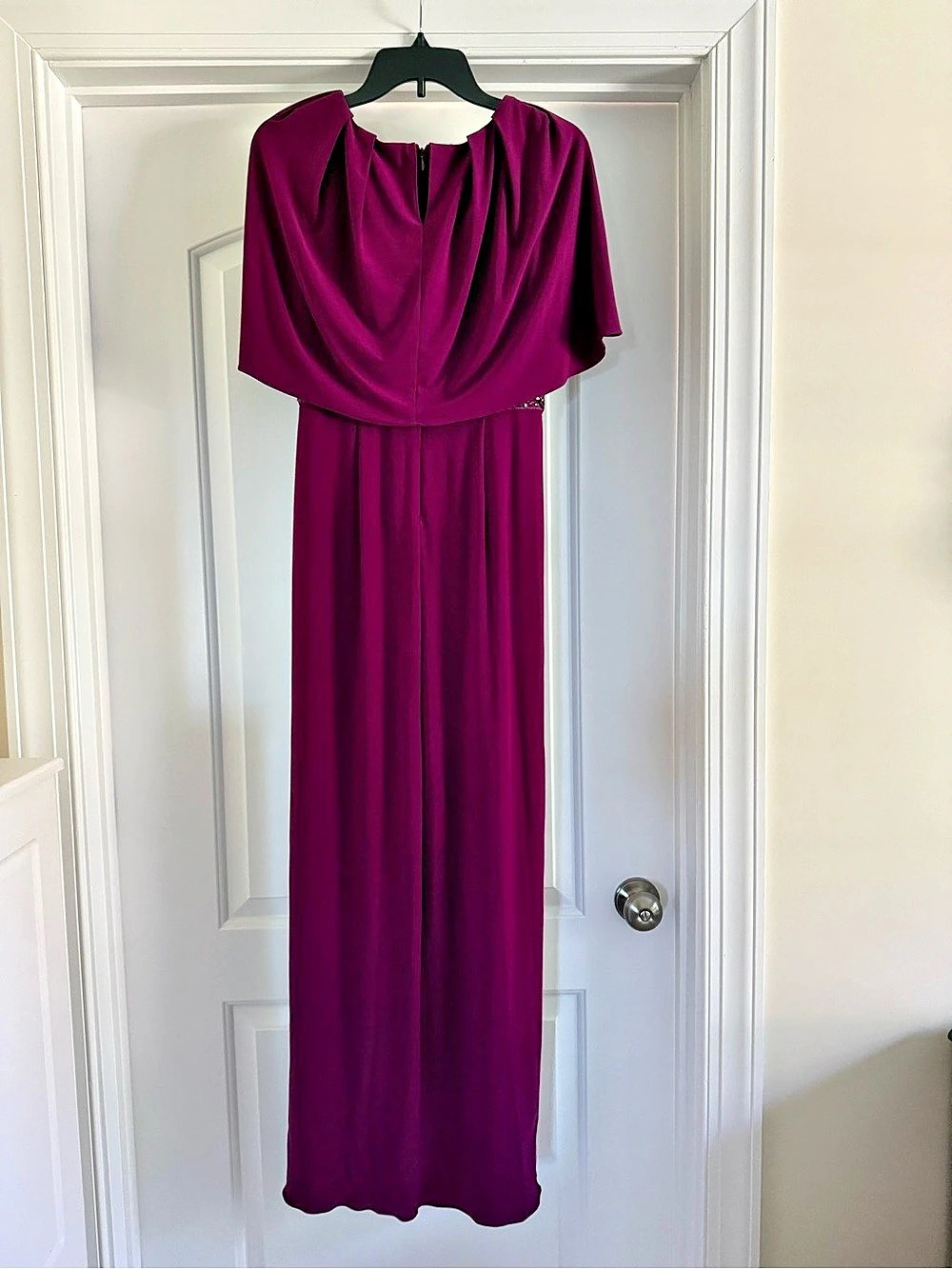 Adrianna Papell Draped Maxi Dress in Purple Size 8